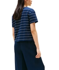 TOMMY HILFIGER TH MODERN T-Shirt mit Leinenmischgewebe und Print - T-Shirts und Tops f&uuml;r Damen