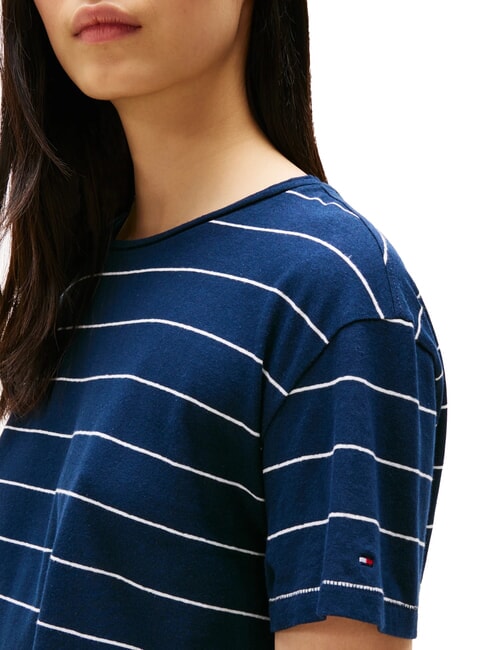 TH MODERN T-Shirt mit Leinenmischgewebe und Print Breton Ecru/Dunkelblau STP - T-Shirts und Tops f&uuml;r Damen