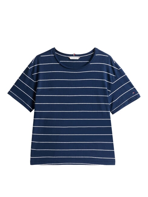 TH MODERN T-Shirt mit Leinenmischgewebe und Print Breton Ecru/Dunkelblau STP - T-Shirts und Tops f&uuml;r Damen