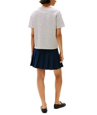 TOMMY HILFIGER TH L&auml;ssig geschnittenes T-Shirt mit V-Ausschnitt cremefarben/dunkelblau stp - T-Shirts und Tops f&uuml;r Damen - 3