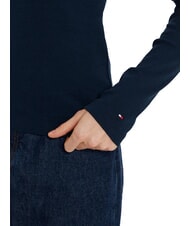 TOMMY HILFIGER TH Schmal geschnittenes, lang&auml;rmeliges Poloshirt dunkle Nachtmarine - Damen-Polo-Shirts/Damen-Polo-Shirt/Damenpoloshirt/Damenpoloshirts - 4