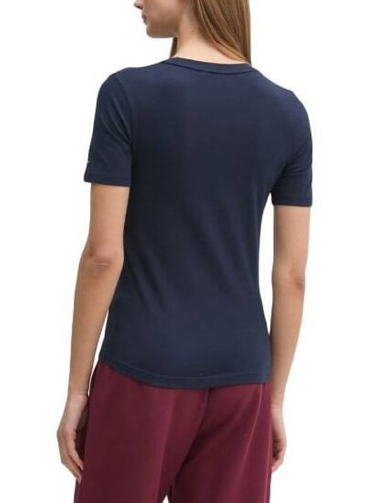 VARSITY Schmal geschnittenes Damen-T-Shirt mit Aufdruck dunkle Nachtmarine - T-Shirts und Tops f&uuml;r Damen