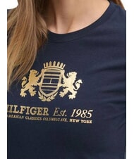 TOMMY HILFIGER VARSITY Schmal geschnittenes Damen-T-Shirt mit Aufdruck dunkle Nachtmarine - T-Shirts und Tops f&uuml;r Damen - 3