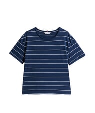 TOMMY HILFIGER TH MODERN T-Shirt mit Leinenmischgewebe und Print Breton Ecru/Dunkelblau STP - T-Shirts und Tops f&uuml;r Damen - 4