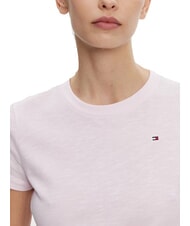 TOMMY HILFIGER SLUB Kurz&auml;rmeliges Baumwoll-T-Shirt Hellrosa - T-Shirts und Tops f&uuml;r Damen - 3