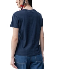 TOMMY HILFIGER SLUB Kurz&auml;rmeliges Baumwoll-T-Shirt dunkle Nachtmarine - T-Shirts und Tops f&uuml;r Damen - 2