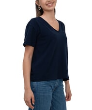 TOMMY HILFIGER TH L&auml;ssig geschnittenes T-Shirt mit V-Ausschnitt dunkle Nachtmarine - T-Shirts und Tops f&uuml;r Damen - 3