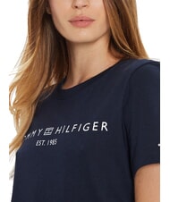 TOMMY HILFIGER TH 1985 Baumwoll-T-Shirt dunkle Nachtmarine - T-Shirts und Tops f&uuml;r Damen - 3