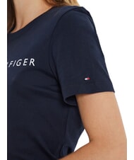 TOMMY HILFIGER TH 1985 Baumwoll-T-Shirt dunkle Nachtmarine - T-Shirts und Tops f&uuml;r Damen - 4