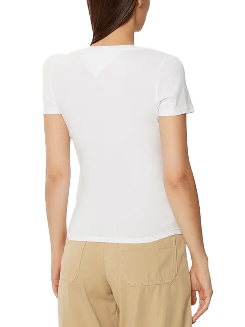 TH JEANS Kurzarm-T-Shirt mit V-Ausschnitt Wei&szlig; - T-Shirts und Tops f&uuml;r Damen