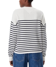 TOMMY HILFIGER VARSITY Baumwollpullover mit Rundhalsausschnitt und Logo altes Wei&szlig; - Damenpullover - 2