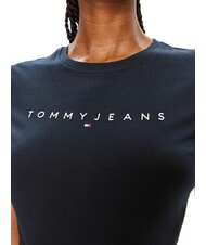 TOMMY HILFIGER SCRIPT LOGO Kurzarm-T-Shirt dunkle Nachtmarine - T-Shirts und Tops f&uuml;r Damen - 3