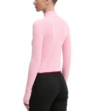 TOMMY HILFIGER TH JEANS Leichte Strickjacke mit durchgehendem Rei&szlig;verschluss und Zopfmuster rosa Zuckerstreifen - Damenpullover - 2