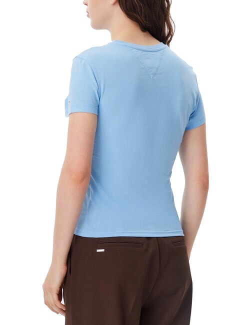 TH JEANS Baumwoll-T-Shirt mit Logodruck Zuckerpflaumenblau - T-Shirts und Tops f&uuml;r Damen