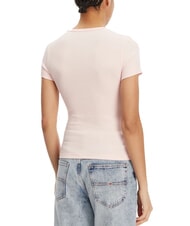 TOMMY HILFIGER TH JEANS Geripptes Kurzarm-T-Shirt - T-Shirts und Tops f&uuml;r Damen