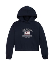 TOMMY HILFIGER KIDS BIMBA Pailletten-Patch-Hoodie dunkle Nachtmarine - Sweatshirts Kinder - 4