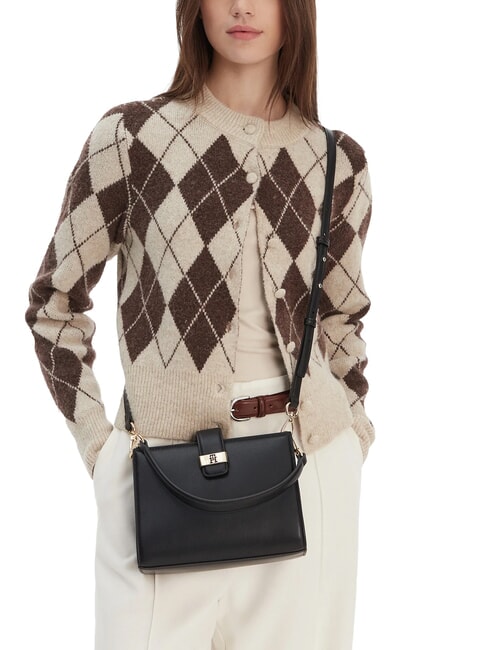 TH HERITAGE Schultertasche mit Schultergurt Schwarz - Damentaschen