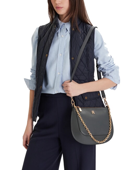 TH GLAM Schultertasche mit Schultergurt hochwertiger Stahl - Damentaschen