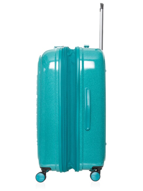 LOGODUCK Mittlerer Trolley, ausziehbar Glitzergr&uuml;n - Harte Trolleys