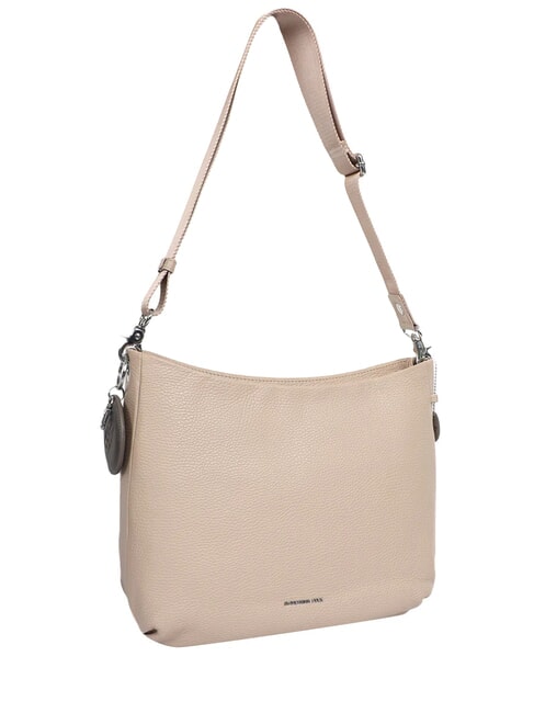 MELLOW LEATHER Umh&auml;ngetasche aus Leder warmes Taupe - Damentaschen