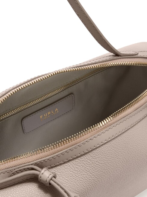 DOUBLE Schultertasche aus Leder Leinen - Damentaschen