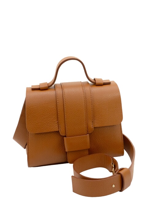 SABRINA Elegante Dollar-Lederhandtasche dunkles Leder - Damentaschen