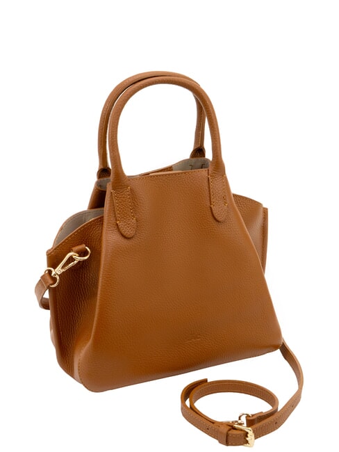 ALICE Lederhandtasche mit Schultergurt dunkles Leder - Damentaschen