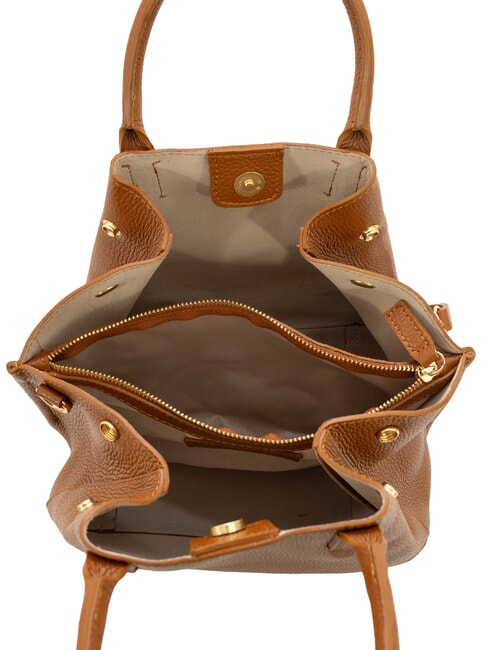 ALICE Lederhandtasche mit Schultergurt dunkles Leder - Damentaschen