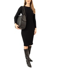 LESAC TRIO Rucksack aus Strau&szlig;enleder schwarzer Strau&szlig; - Damentaschen - 4