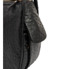 LESAC TRIO Rucksack aus Strau&szlig;enleder schwarzer Strau&szlig; - Damentaschen - 7