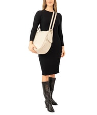 LESAC TRIO Rucksack aus Strau&szlig;enleder wei&szlig;er Strau&szlig; - Damentaschen - 5