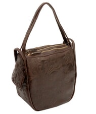 LESAC TRIO Rucksack aus Damastleder Damastbraun - Damentaschen - 3