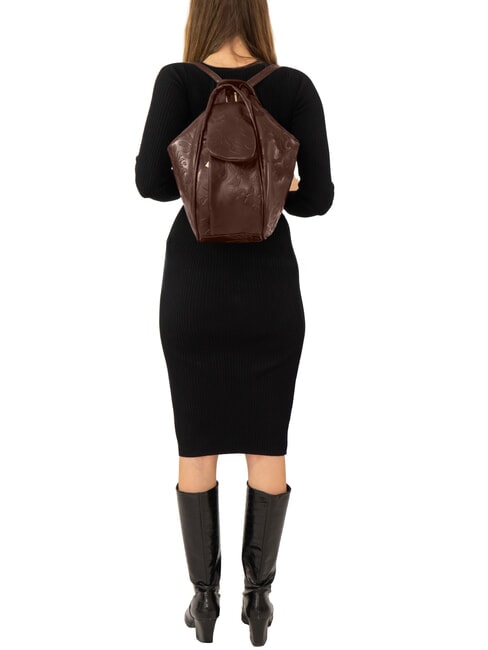 TRIO Rucksack aus Damastleder Damastbraun - Damentaschen