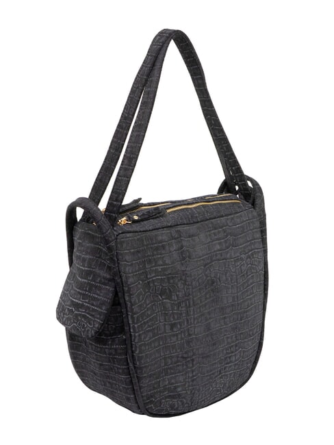 TRIO Rucksack aus Krokodilleder Kokosnussblau - Damentaschen