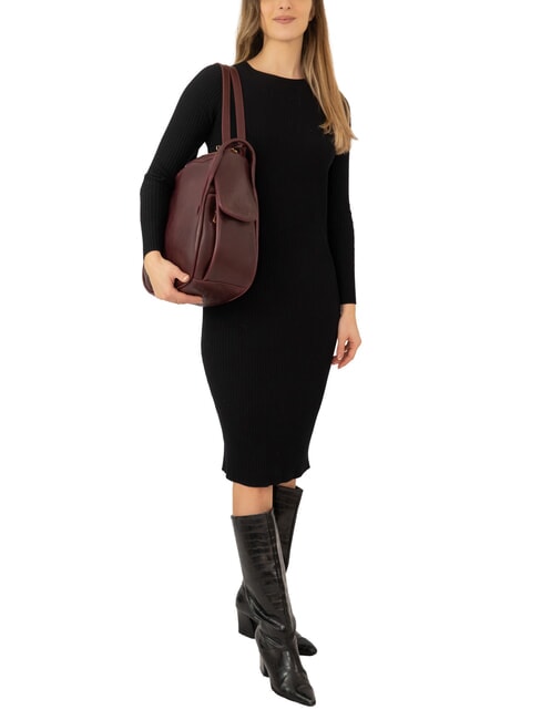 TRIO Rucksack aus Nappaleder Dunkelburgunderrot - Damentaschen