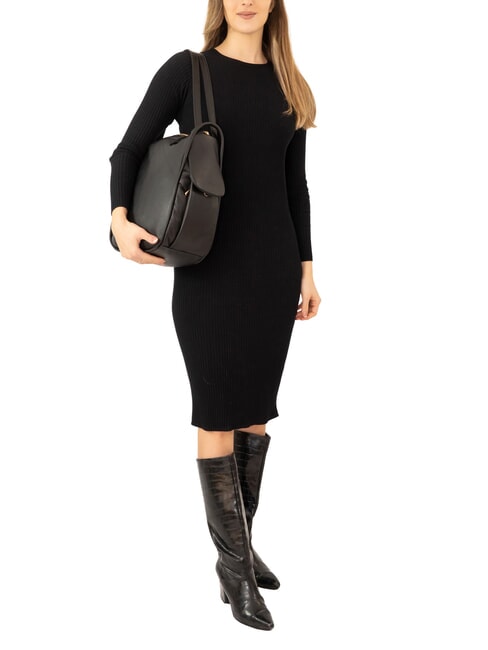 TRIO Rucksack aus Nappaleder Schwarz - Damentaschen