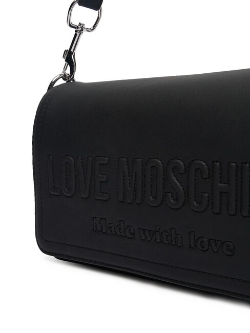 SIGNATURE LOVE Schultertasche mit Klappe Schwarz - Damentaschen