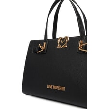 LOVE MOSCHINO SOFT SCULPT Handtasche mit Schulterriemen Schwarz - Damentaschen - 3