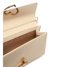 LOVE MOSCHINO HEART TURNLOCK Kleine Umh&auml;ngetasche Elfenbein - Damentaschen - 6