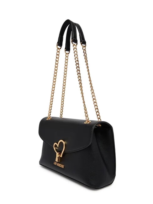 HEART TURNLOCK Wandelbare Schultertasche Schwarz - Damentaschen