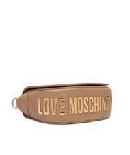 LOVE MOSCHINO GIANT Schultertasche mit Klappe Beige - Damentaschen - 5