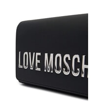 LOVE MOSCHINO SMART DAILY Clutch mit Kettenschulterriemen schwarzer Lack - Damentaschen - 3