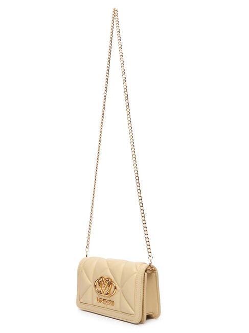 EMBOSSED Mini-Schultertasche aus Metall Butter - Brieftaschen Damen