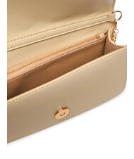 LOVE MOSCHINO EMBOSSED Mini-Schultertasche aus Metall Butter - Brieftaschen Damen - 5