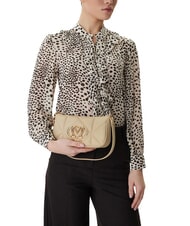 LOVE MOSCHINO EMBOSSED Kleine Umh&auml;ngetasche Butter - Damentaschen - 5