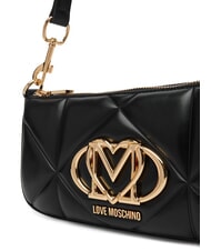 LOVE MOSCHINO EMBOSSED Kleine Umh&auml;ngetasche Schwarz - Damentaschen - 3
