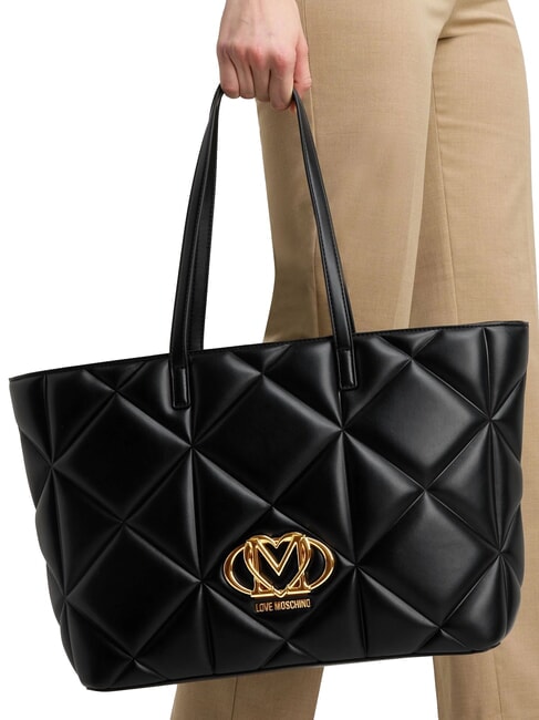 EMBOSSED Schultertasche Schwarz - Damentaschen