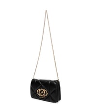 LOVE MOSCHINO EMBOSSED Schultertasche mit Klappe Schwarz - Damentaschen - 4