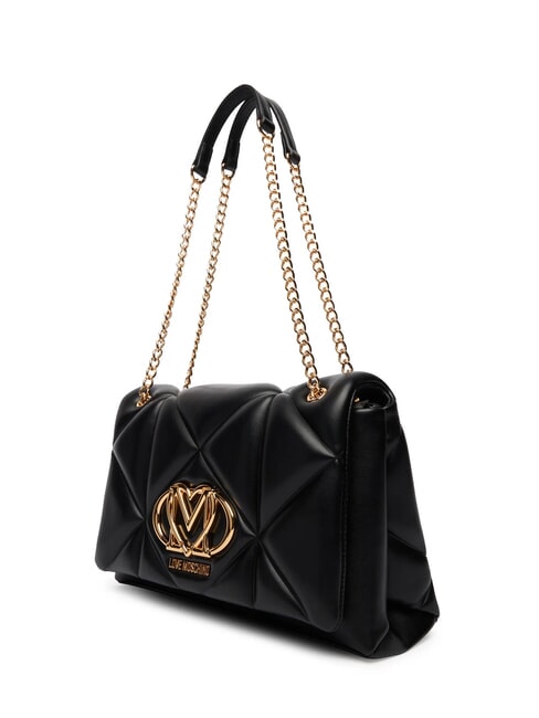 EMBOSSED Wandelbare Schultertasche Schwarz - Damentaschen