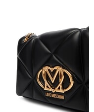 LOVE MOSCHINO EMBOSSED Wandelbare Schultertasche Schwarz - Damentaschen - 4